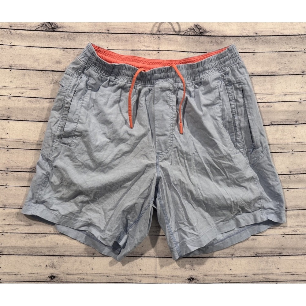 Birddogs Mens Lined Short M Pastel Blue Drawstring Blue Casual Active Workout 7"